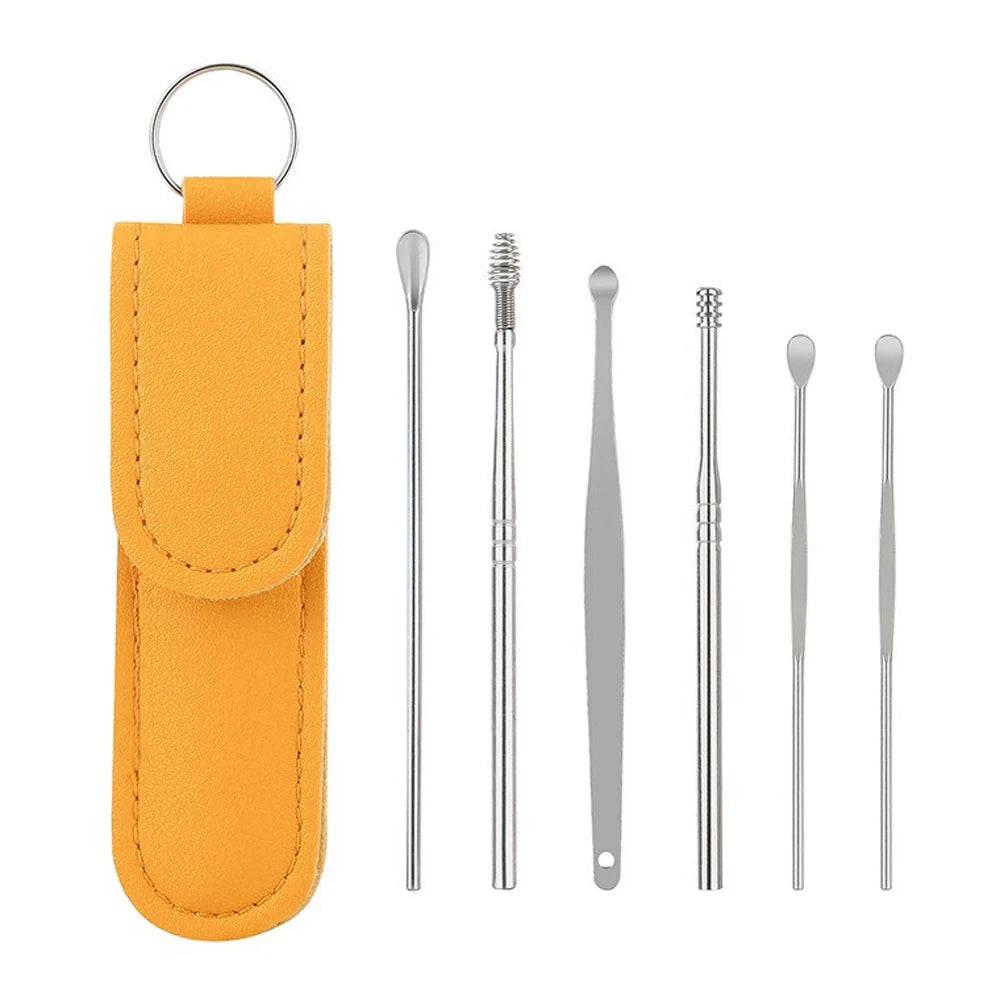 Cleavia™ Stainless Steel Ear Cleaner Kit – Wax Remover & Care Tools Set