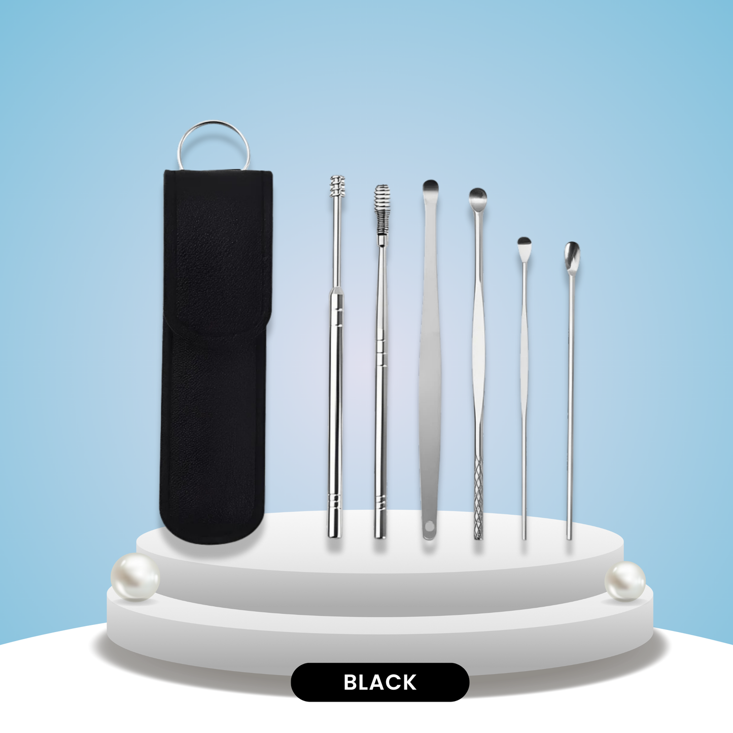 Cleavia™ Stainless Steel Ear Cleaner Kit – Wax Remover & Care Tools Set