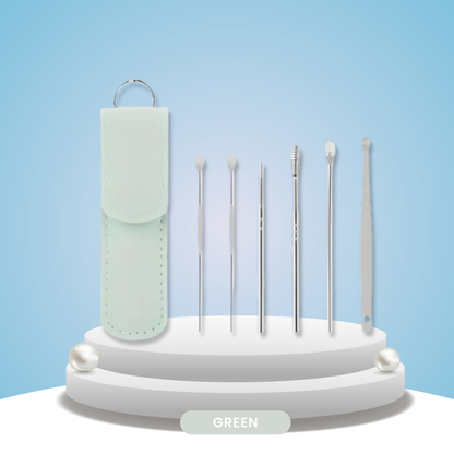 Cleavia™ Stainless Steel Ear Cleaner Kit – Wax Remover & Care Tools Set