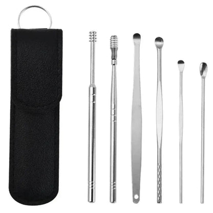 Cleavia™ Stainless Steel Ear Cleaner Kit – Wax Remover & Care Tools Set