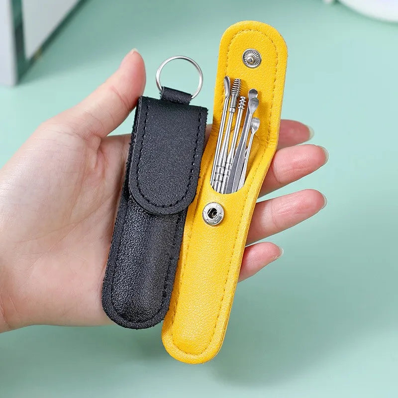 Cleavia™ Stainless Steel Ear Cleaner Kit – Wax Remover & Care Tools Set