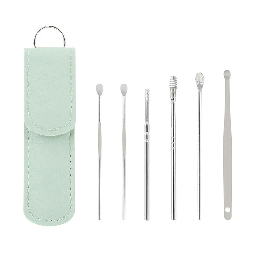 Cleavia™ Stainless Steel Ear Cleaner Kit – Wax Remover & Care Tools Set