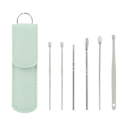 Cleavia™ Stainless Steel Ear Cleaner Kit – Wax Remover & Care Tools Set