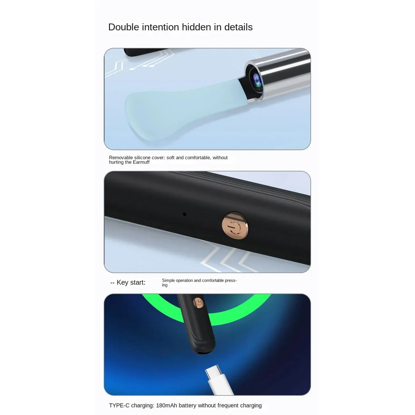 Cleavia™ Smart Ear Cleaner with HD Camera – Wireless Otoscope for Safe & Easy Care