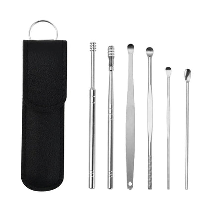 Cleavia™ Stainless Steel Ear Cleaner Kit – Wax Remover & Care Tools Set